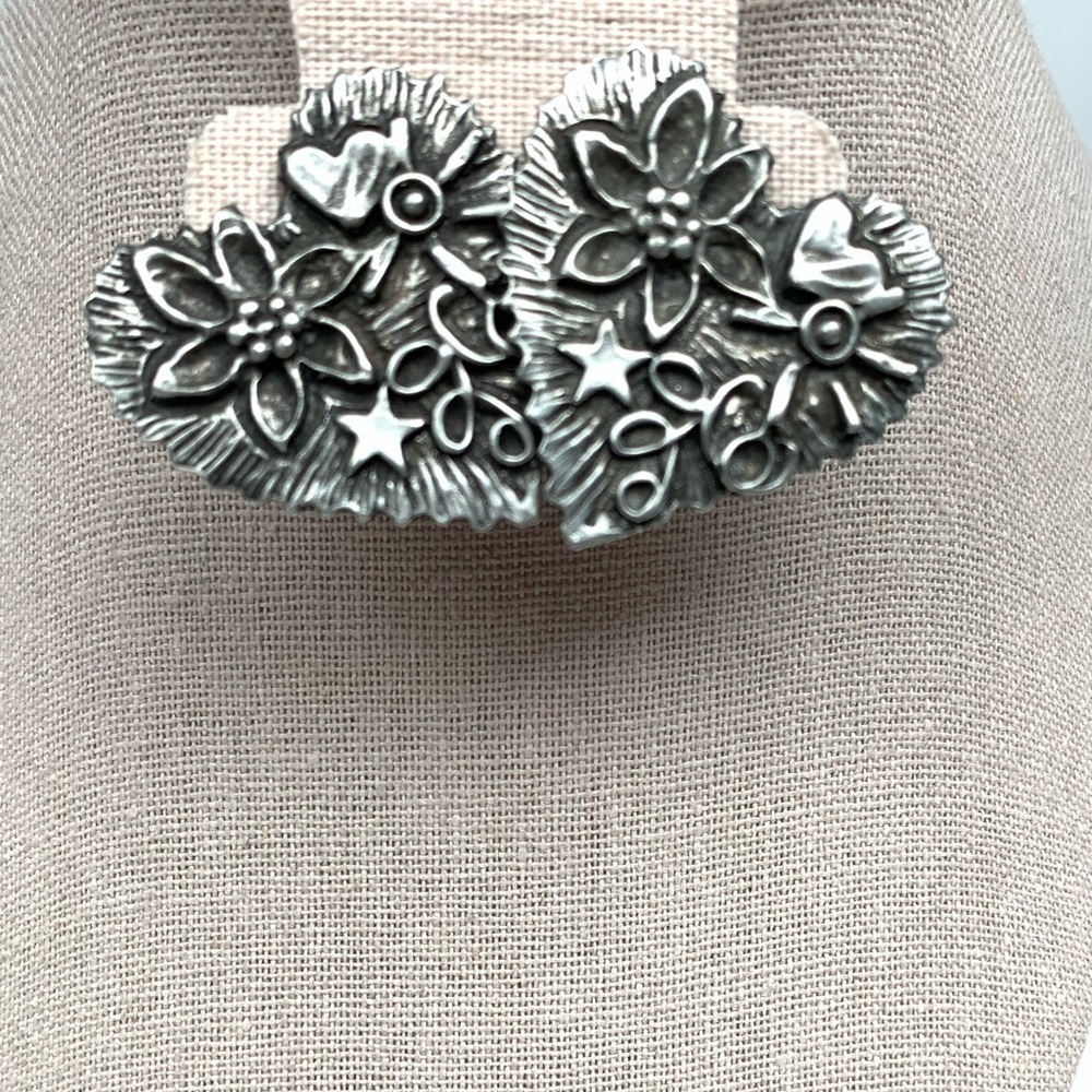 Pewter like Earrings
